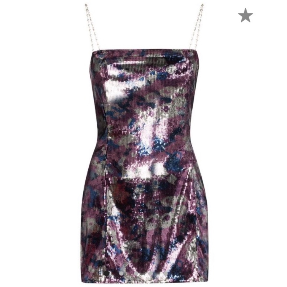 COLLINA STRADA dolphin party sequined mini dress